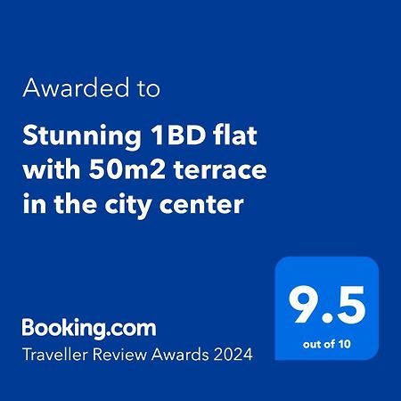 Stunning 1Bd Flat With 50M2 Terrace In The City Center Bukares Bagian luar foto